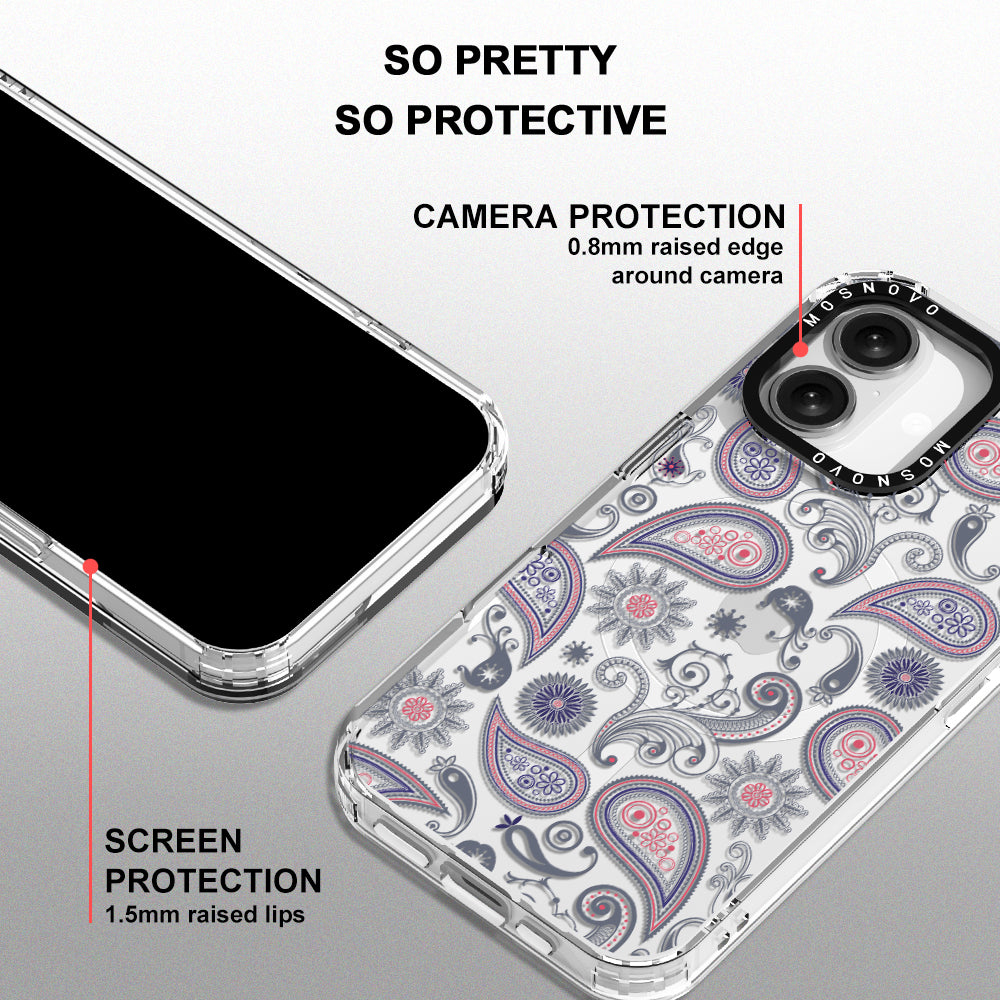 Paisley Phone Case - iPhone 16 Plus Case - MOSNOVO