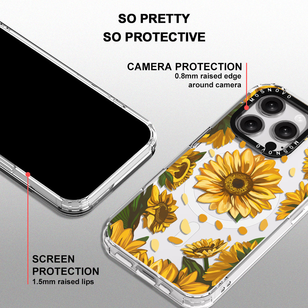 Sunflower Garden Phone Case - iPhone 16 Pro Case - MOSNOVO