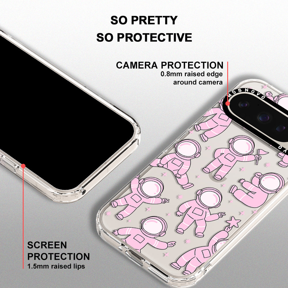 Pink Astronaut Phone Case - Google Pixel 9 Pro XL Case