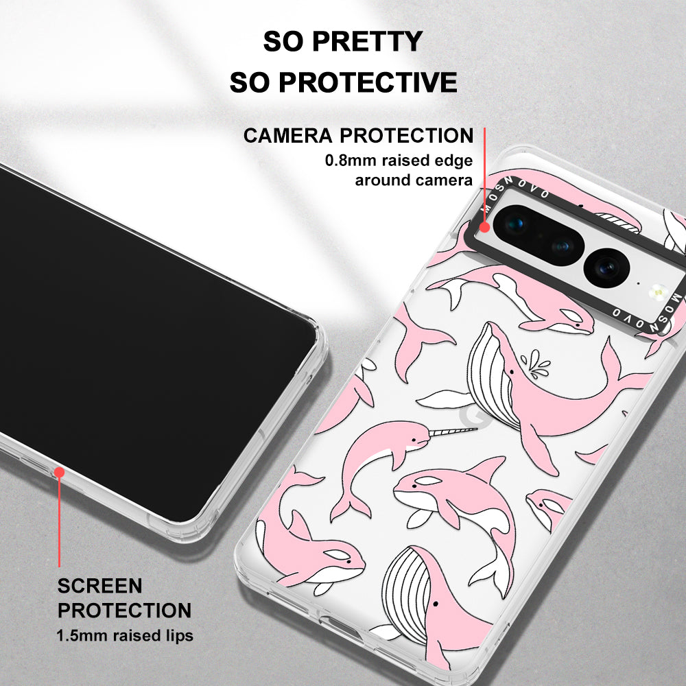 Pink Whales Phone Case - Google Pixel 7 Pro Case