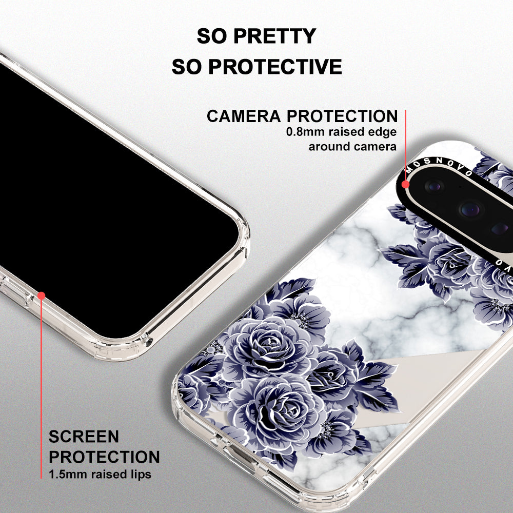 Purple Flower Marble Phone Case - Google Pixel 9 Pro XL Case