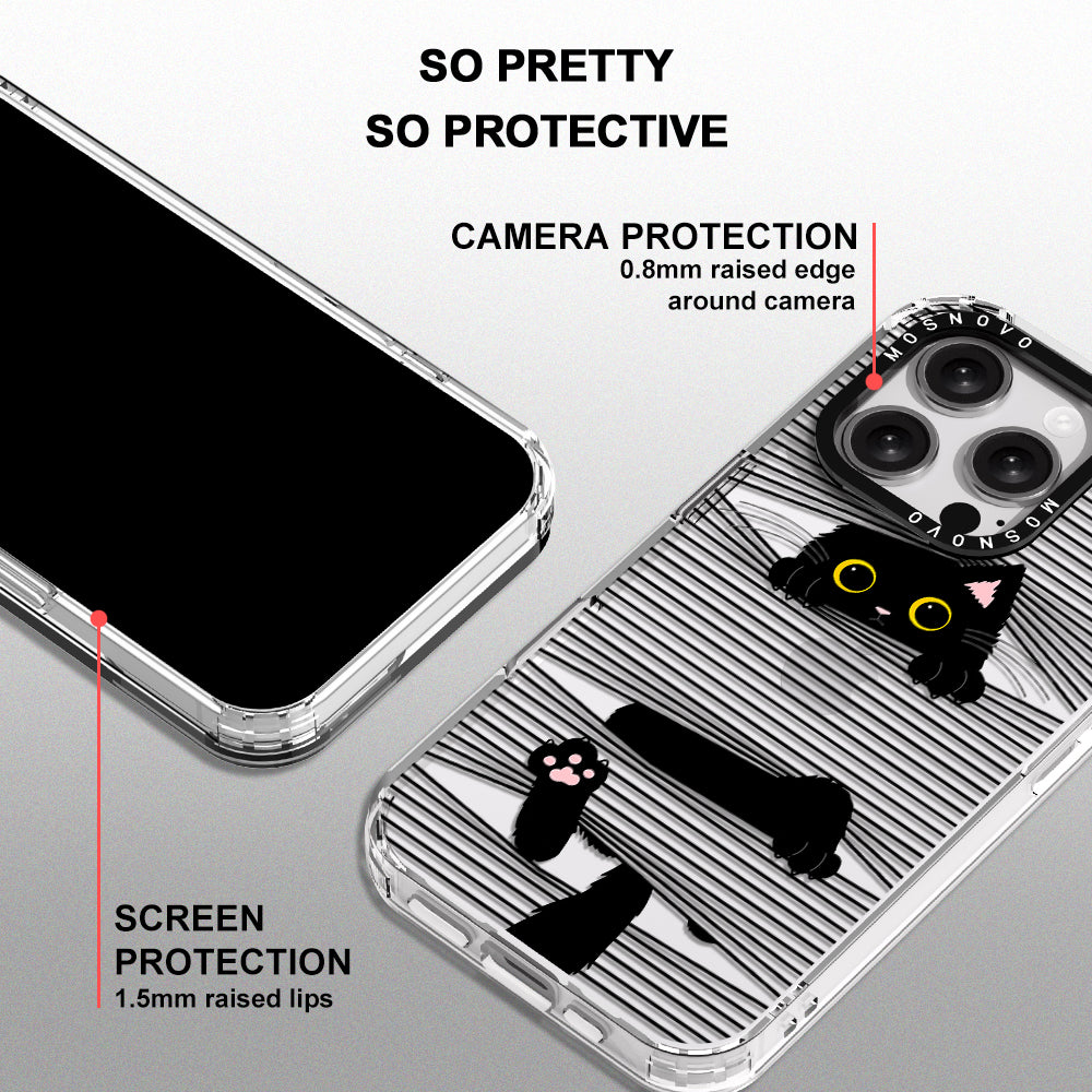 Hidden Black Cat Phone Case - iPhone 16 Pro Case