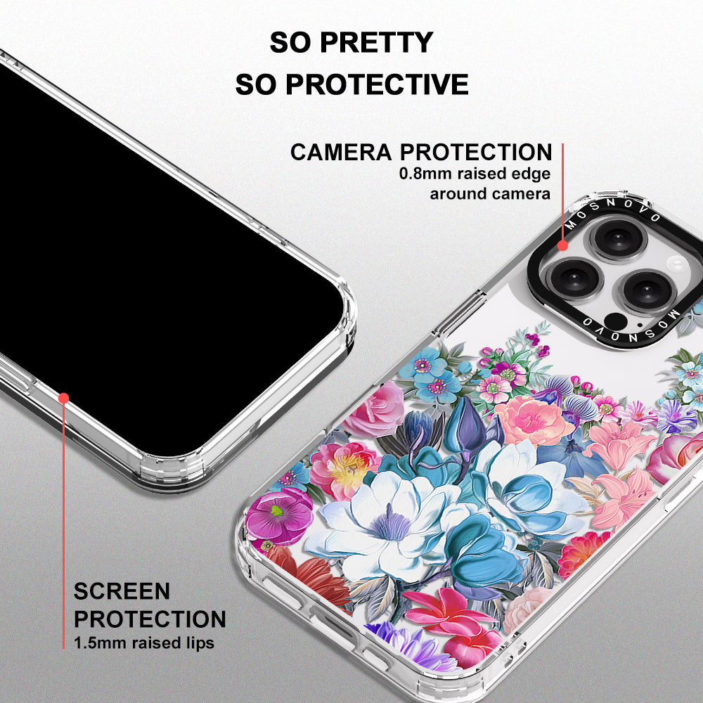 Magnolia Flower Phone Case - iPhone 16 Pro Max Case - MOSNOVO