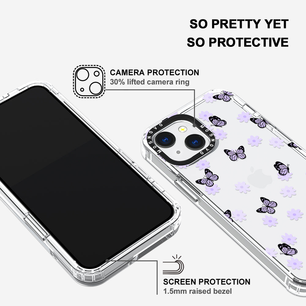 Lilac Butterfly Phone Case - iPhone 13 Mini Case