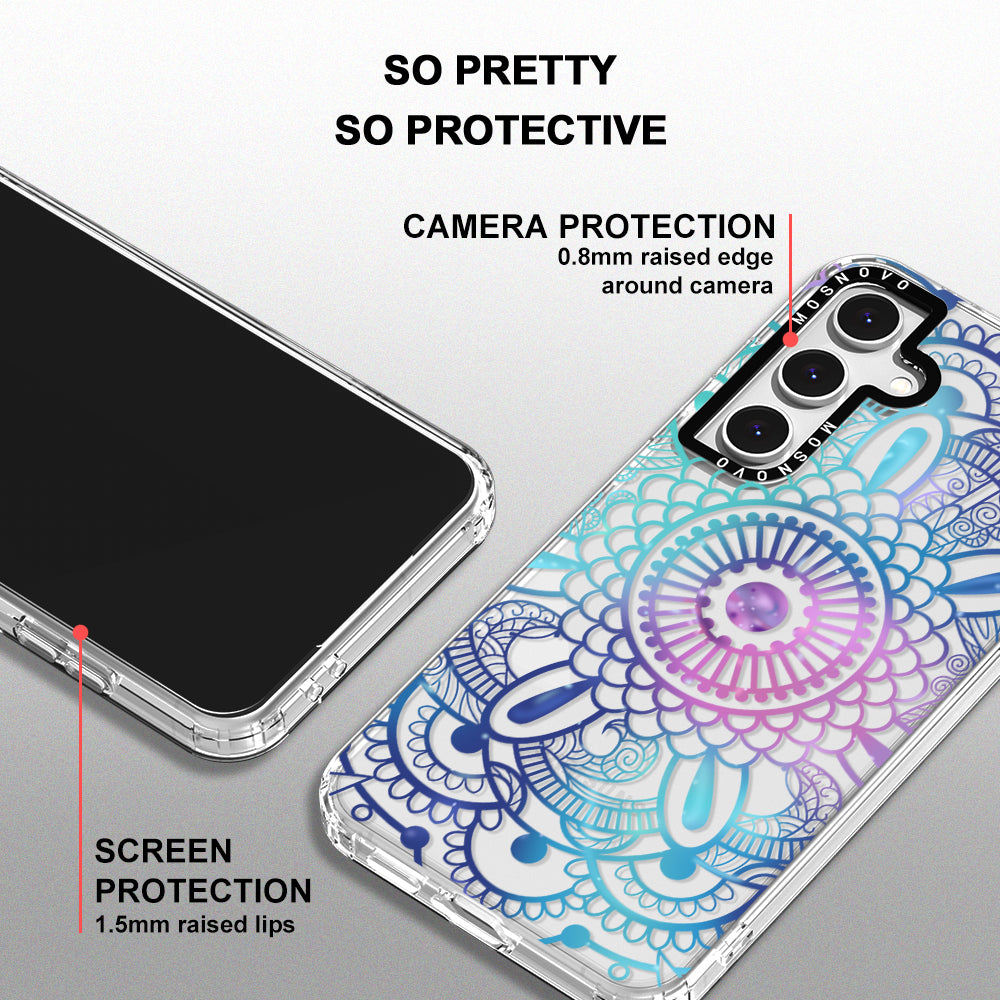 Violet Blue Mandala Phone Case - Samsung Galaxy S24 FE Case - MOSNOVO