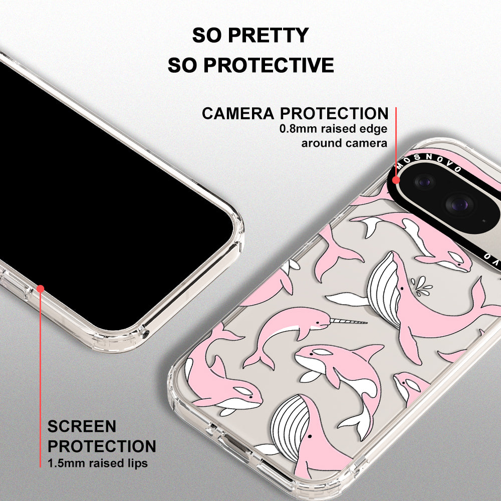 Pink Whales Phone Case - Google Pixel 9 Case