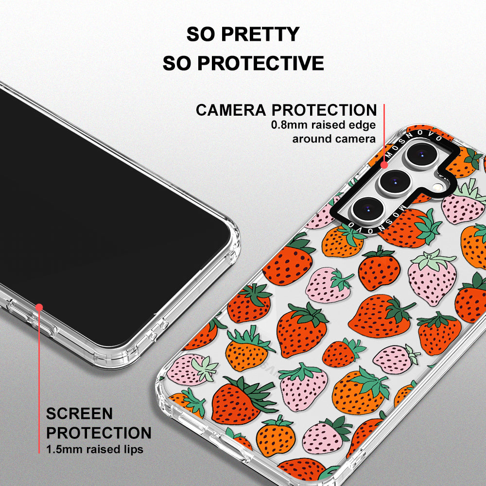 Cute Strawberry Phone Case - Samsung Galaxy S24 FE Case - MOSNOVO