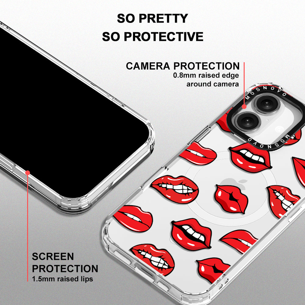 Hot Lips Phone Case - iPhone 16 Plus Case - MOSNOVO