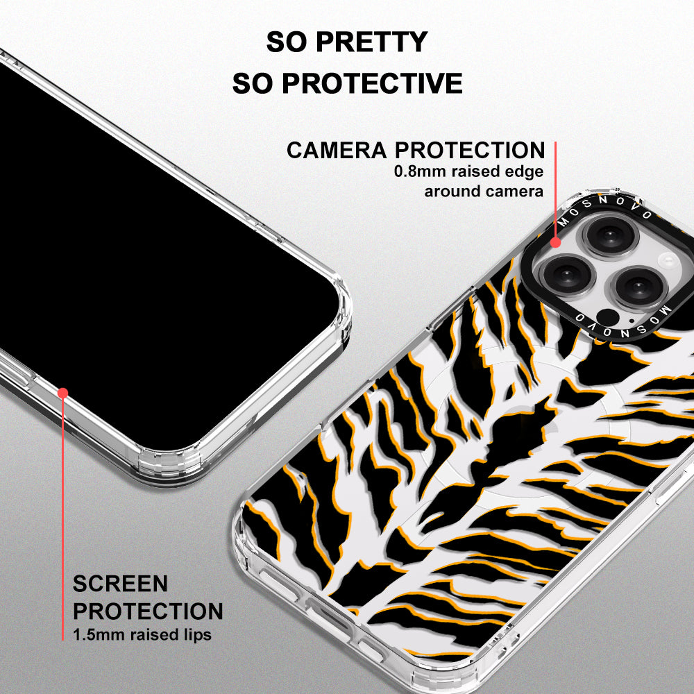 Tiger Print Phone Case - iPhone 16 Pro Max Case - MOSNOVO