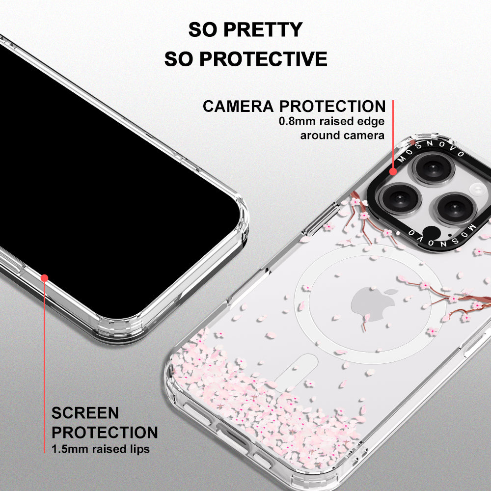 Sakura Phone Case - iPhone 16 Pro Case Clear With MagSafe