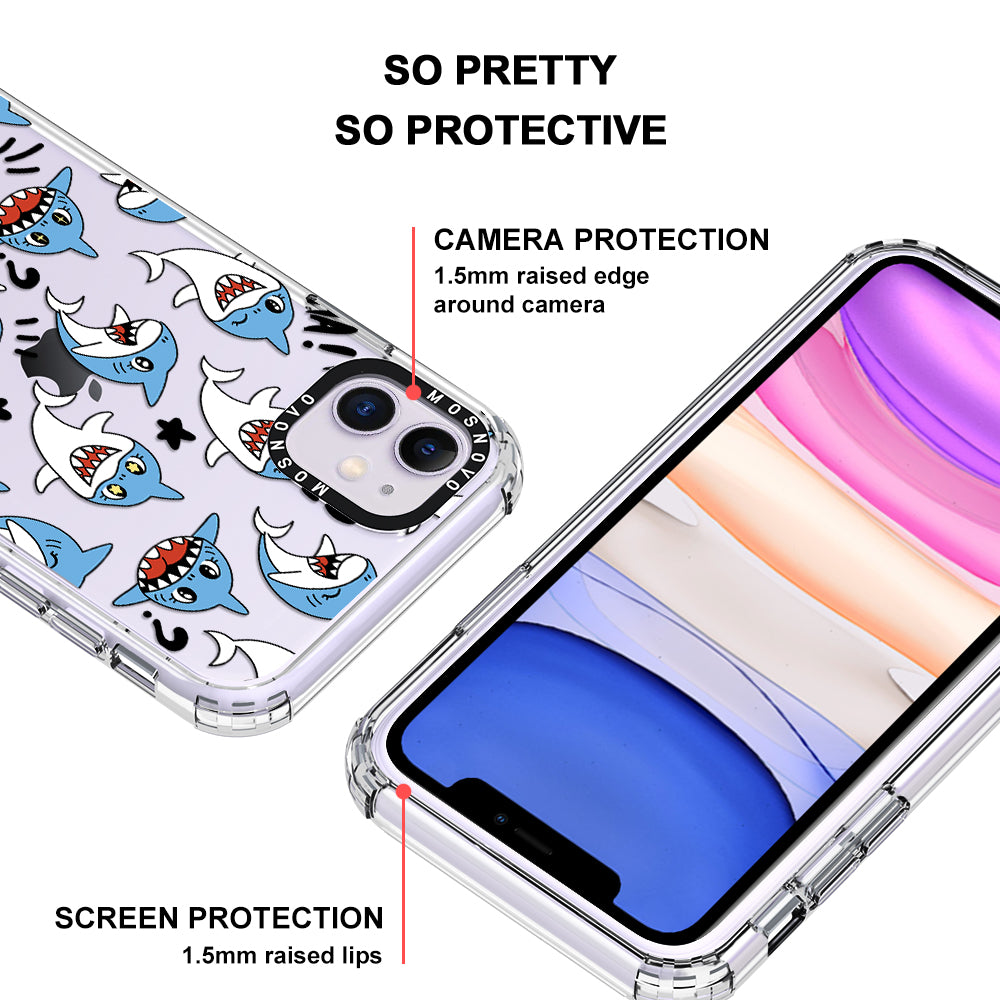 Cute Sharks Phone Case - iPhone 11 Case