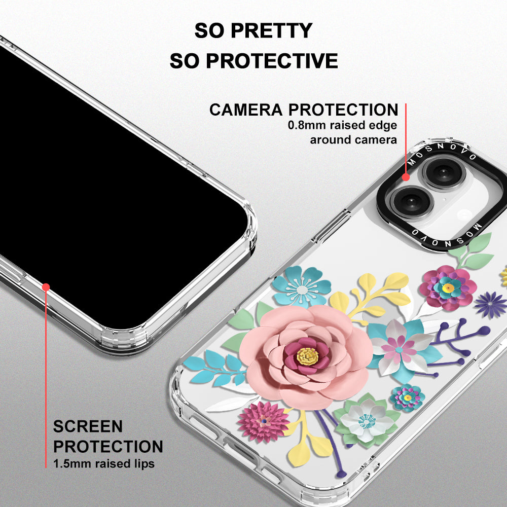 3D Floral Phone Case - iPhone 16 Plus Case - MOSNOVO