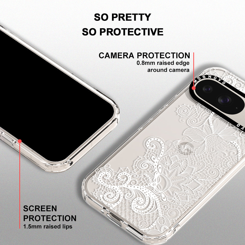 Lace White Flower Phone Case - Google Pixel 9 Case