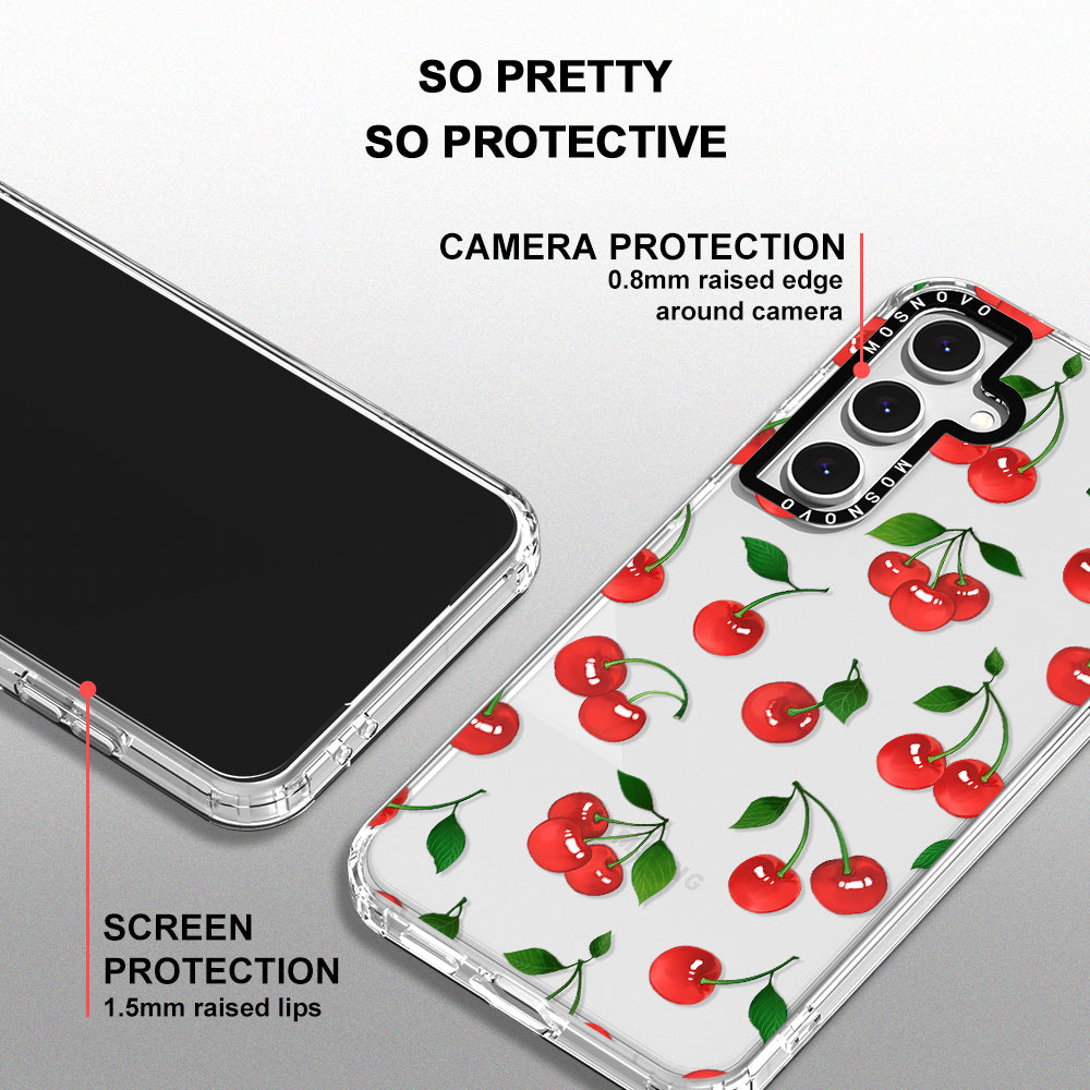 Poppy Cherry Phone Case - Samsung Galaxy S24 FE Case - MOSNOVO