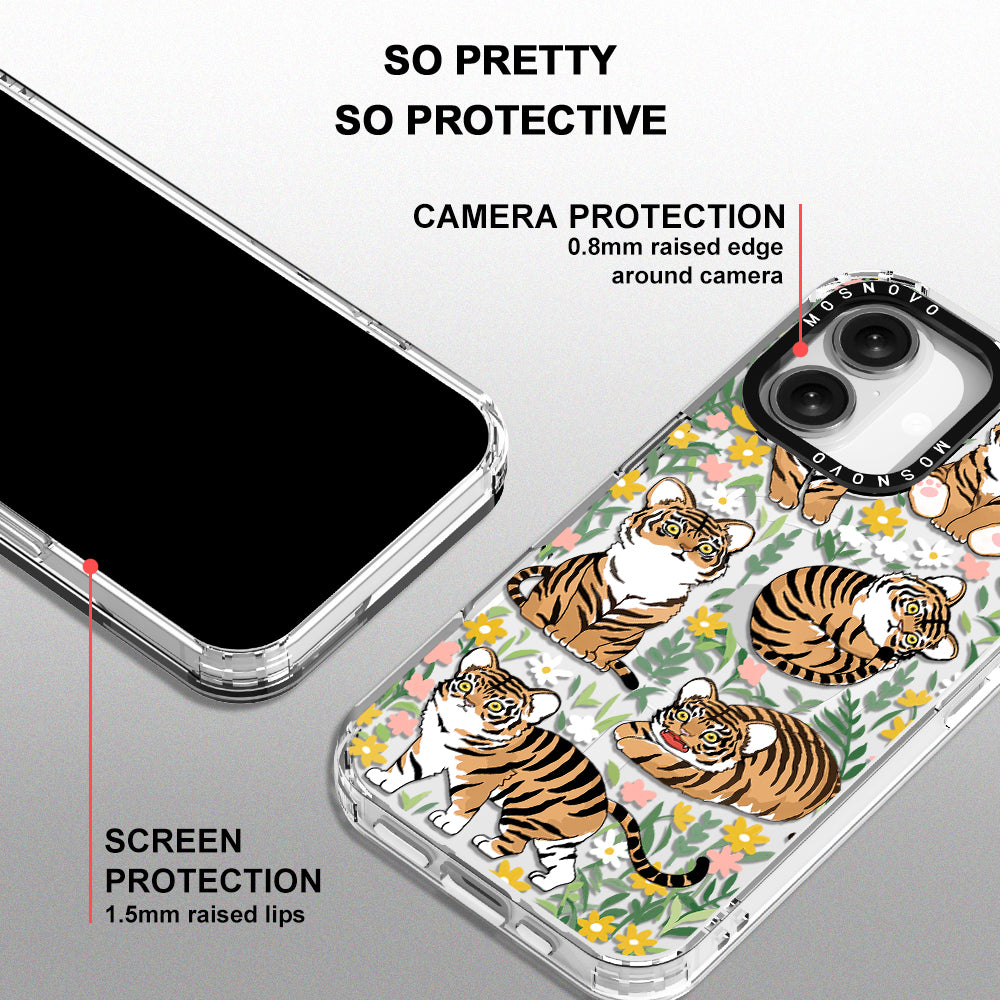 Cute Tiger Phone Case - iPhone 16 Plus Case - MOSNOVO