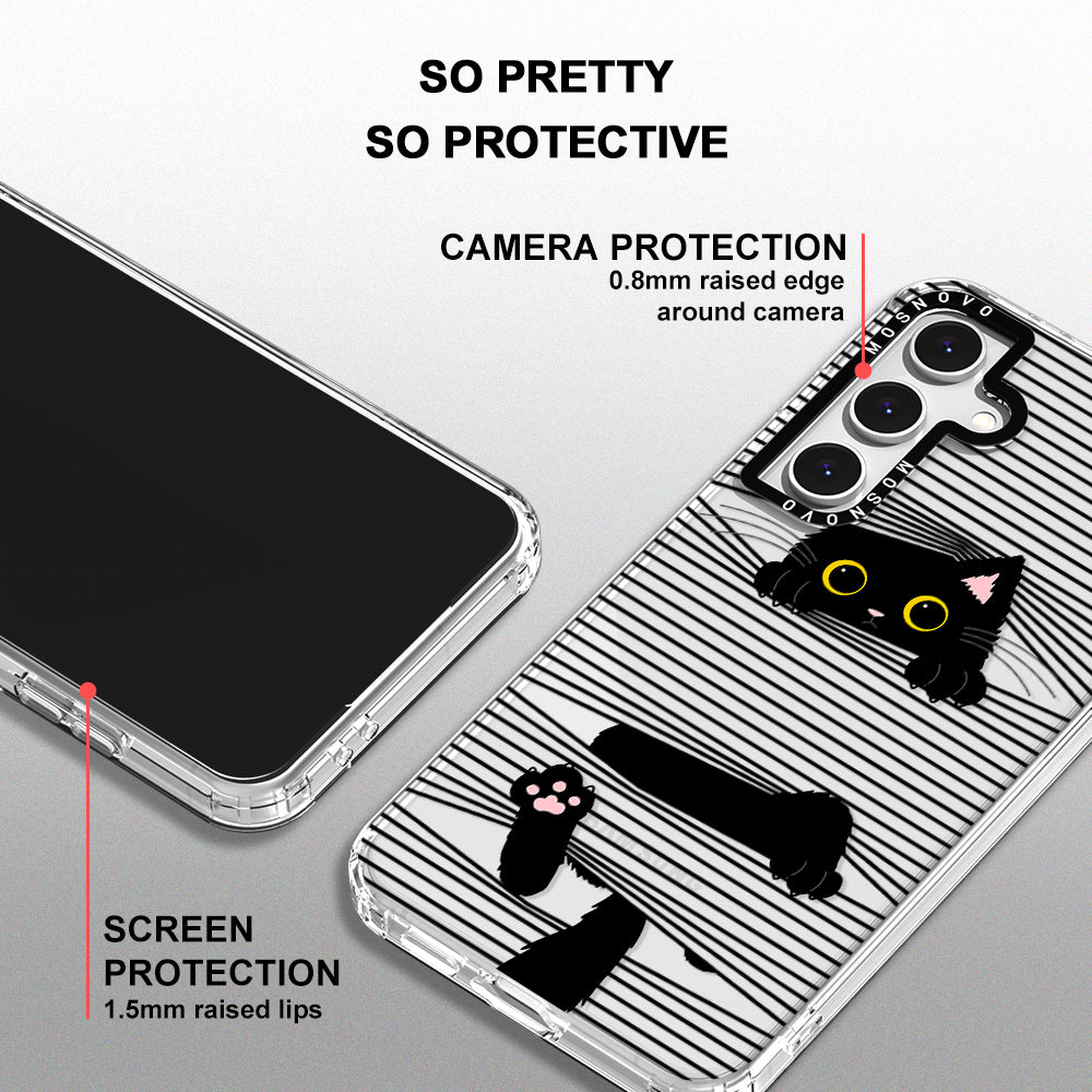 Hidden Black Cat Phone Case - Samsung Galaxy S24 FE Case