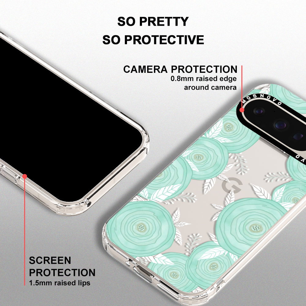 Mint Flower Phone Case - Google Pixel 9 Pro Case