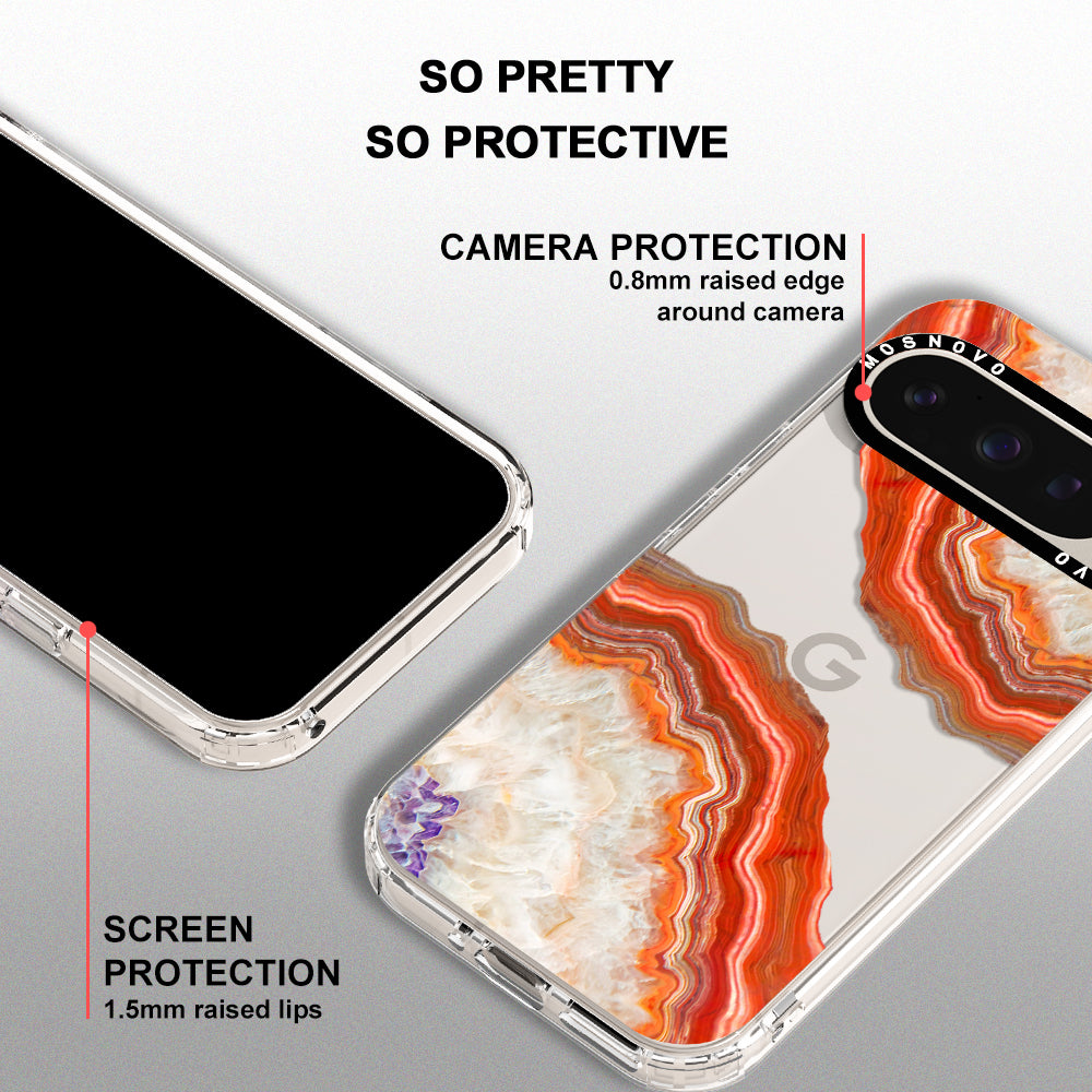 Red Agate Phone Case - Google Pixel 9 Pro Case