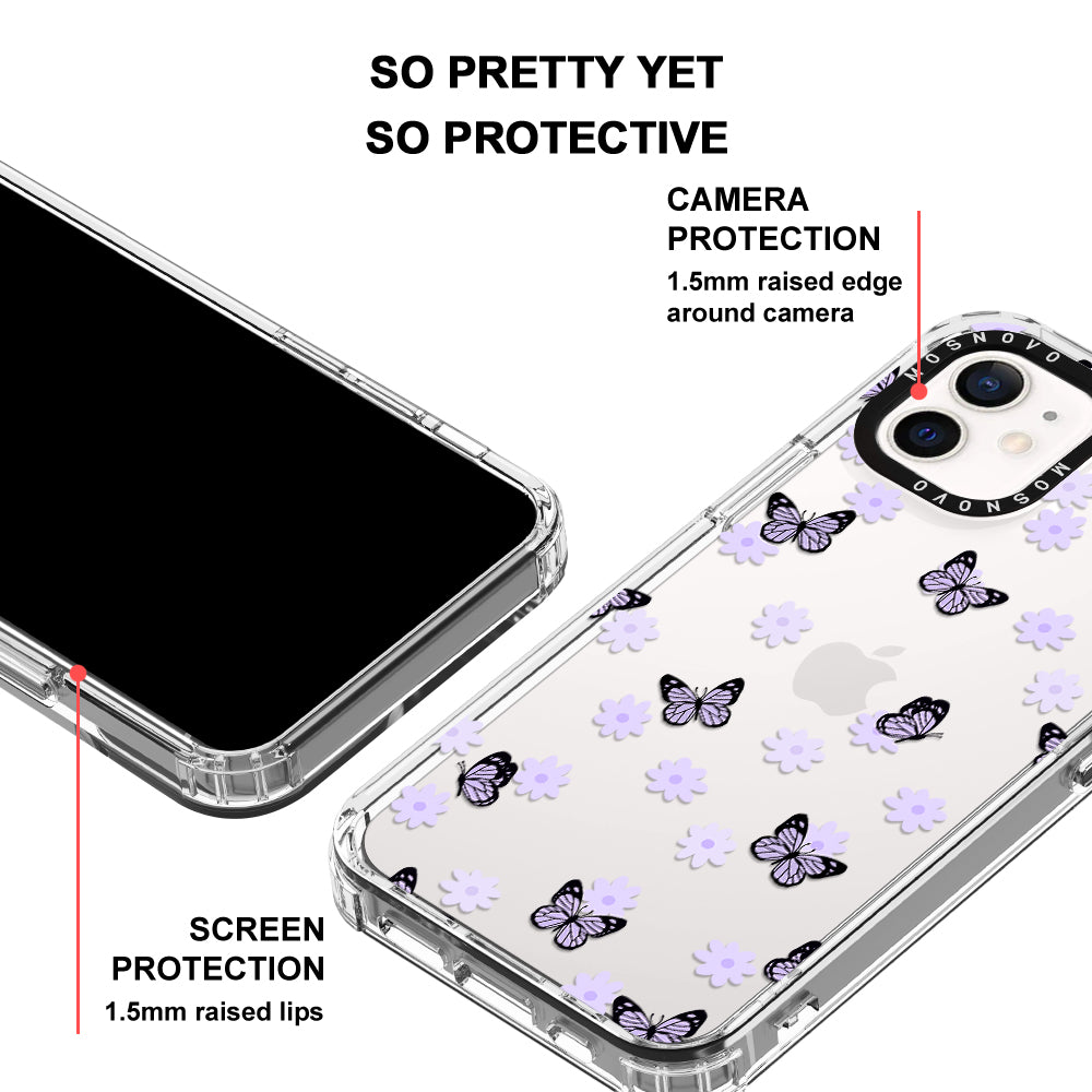 Lilac Butterfly Phone Case - iPhone 12 Pro Case