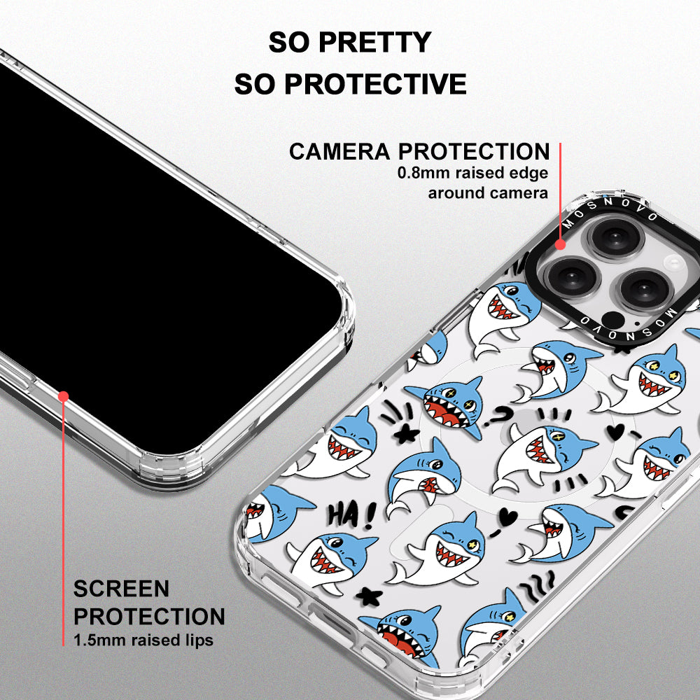 Cute Sharks Phone Case - iPhone 16 Pro Max Case