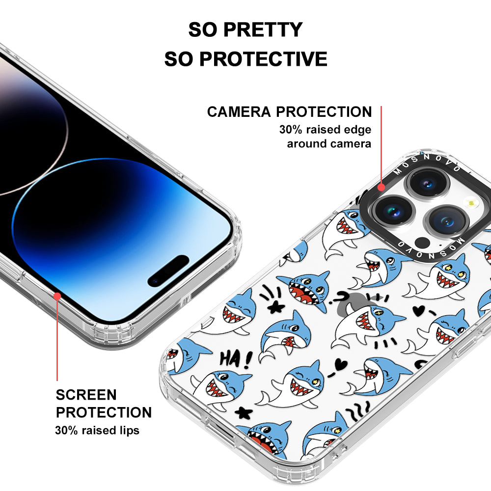 Cute Sharks Phone Case - iPhone 14 Pro Case