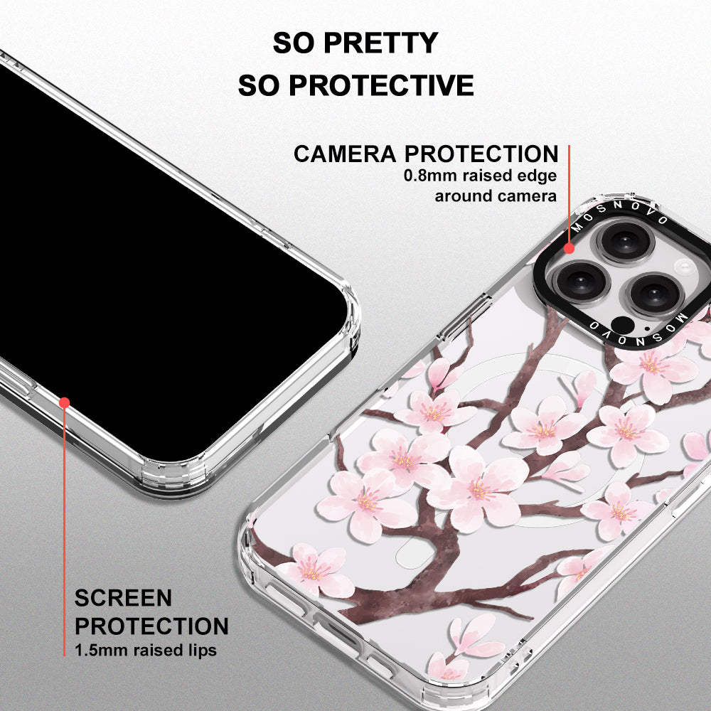 Cherry Blossom Flower Phone Case - iPhone 16 Pro Max Case - MOSNOVO