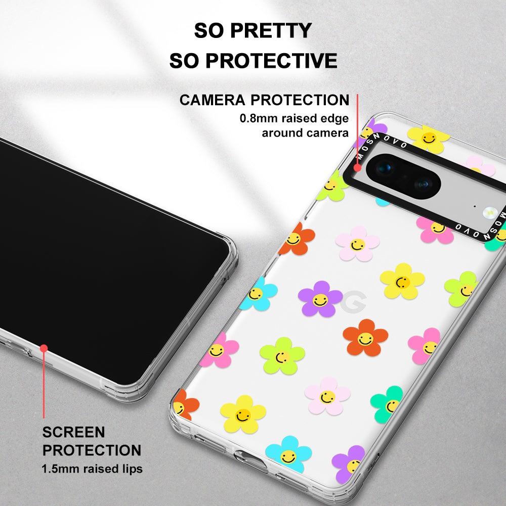 Smile Floral Phone Case - Google Pixel 7 Case