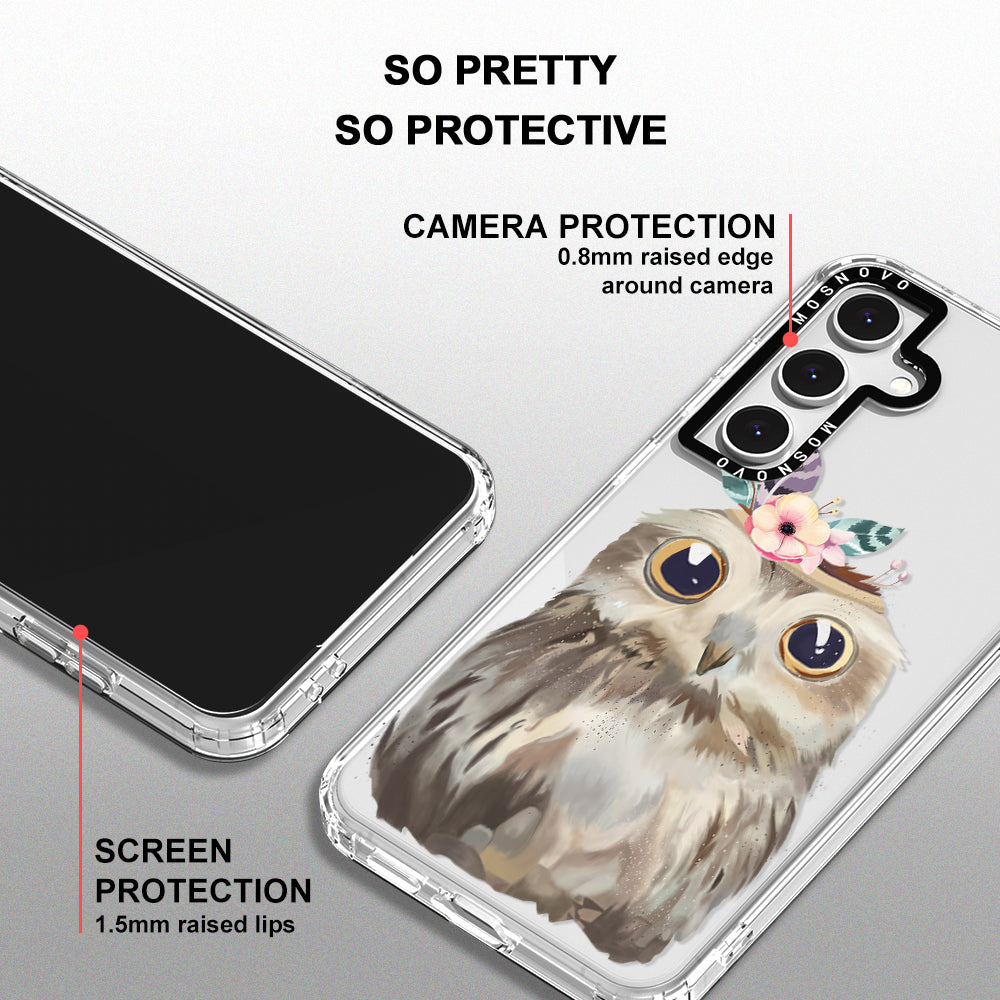 Cute Owl Phone Case - Samsung Galaxy S24 FE Case - MOSNOVO