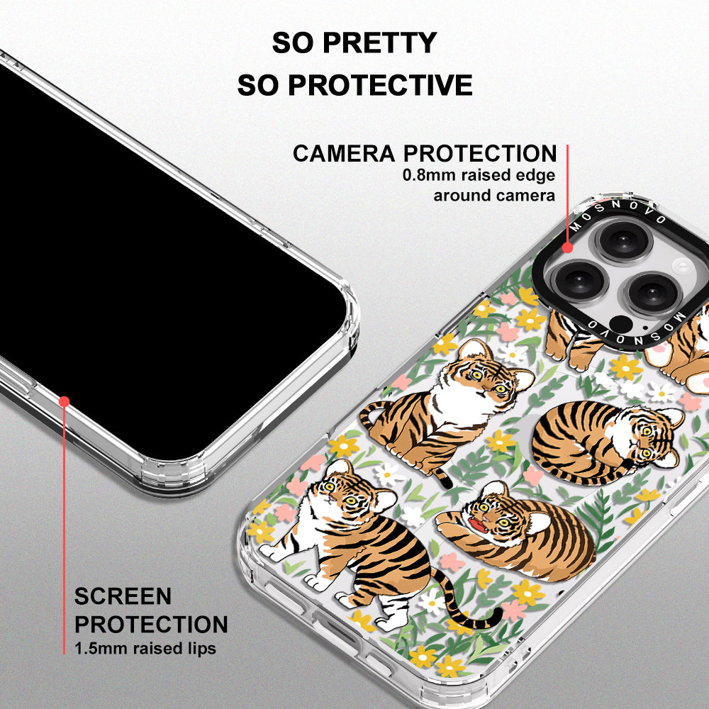 Cute Tiger Phone Case - iPhone 16 Pro Max Case - MOSNOVO