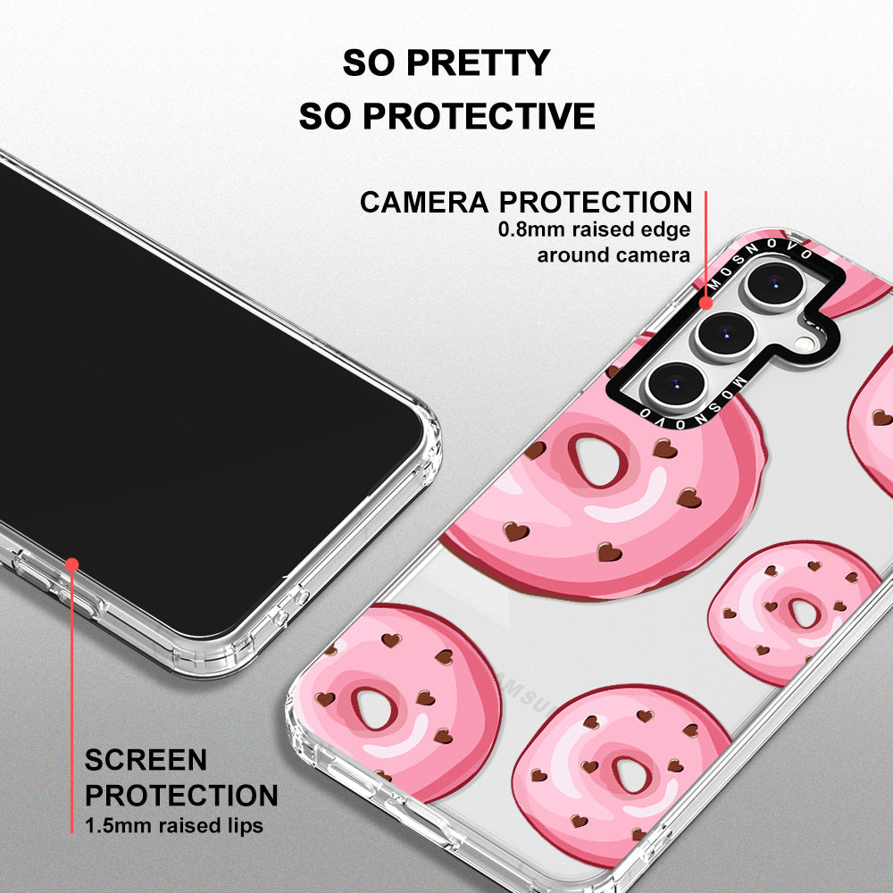 Pink Donuts Phone Case - Samsung Galaxy S24 FE Case - MOSNOVO