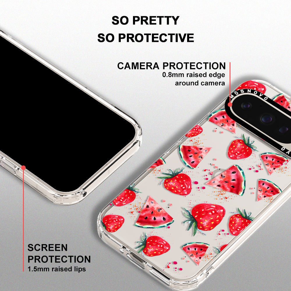 Watermelon and Strawberry Phone Case - Google Pixel 9 Pro XL Case