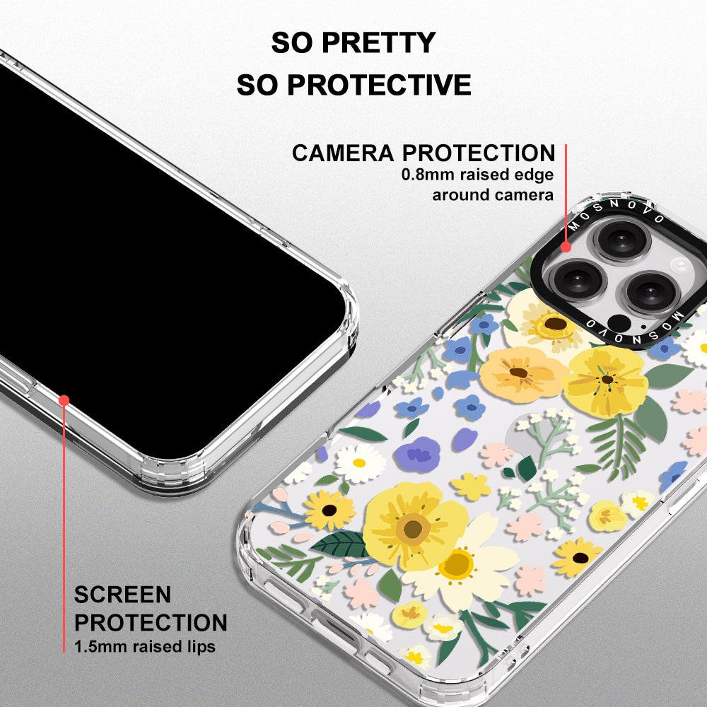 Spring Wild Floral Phone Case - iPhone 16 Pro Max Case - MOSNOVO