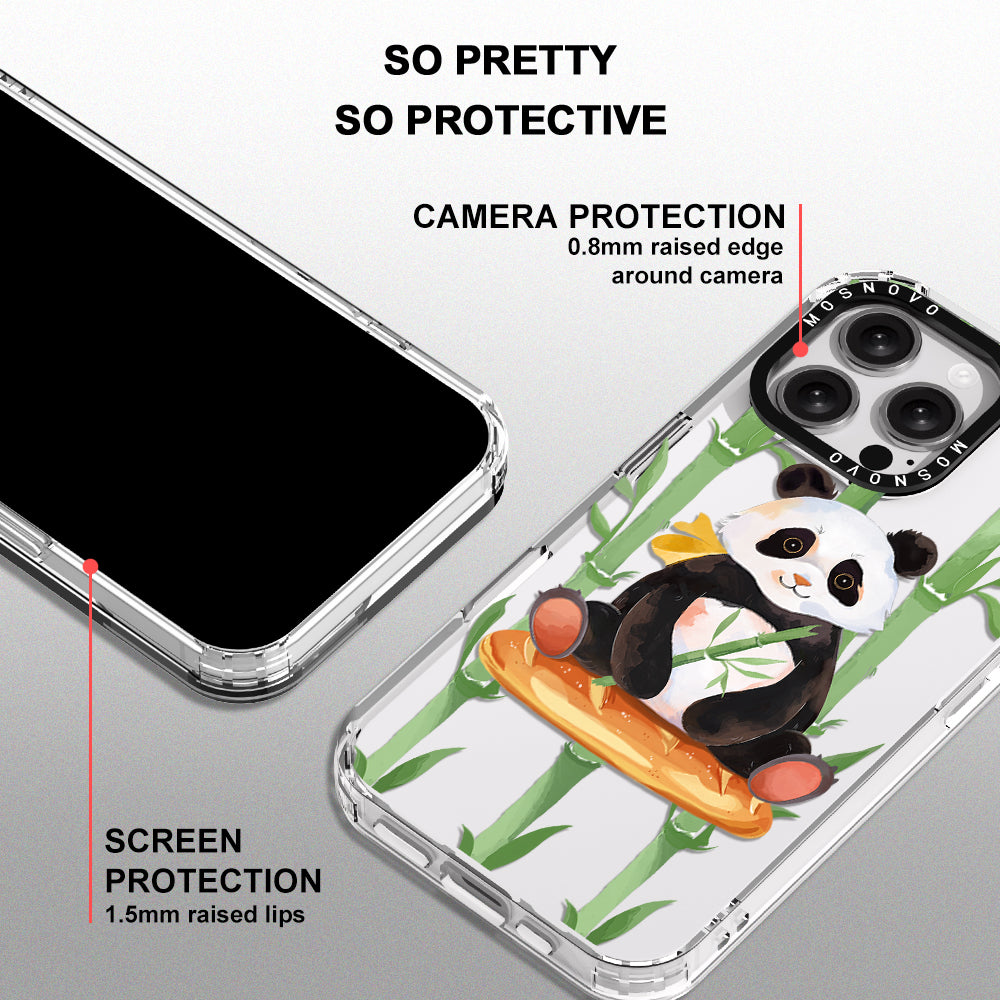 Bamboo Panda Phone Case - iPhone 16 Pro Max Case - MOSNOVO