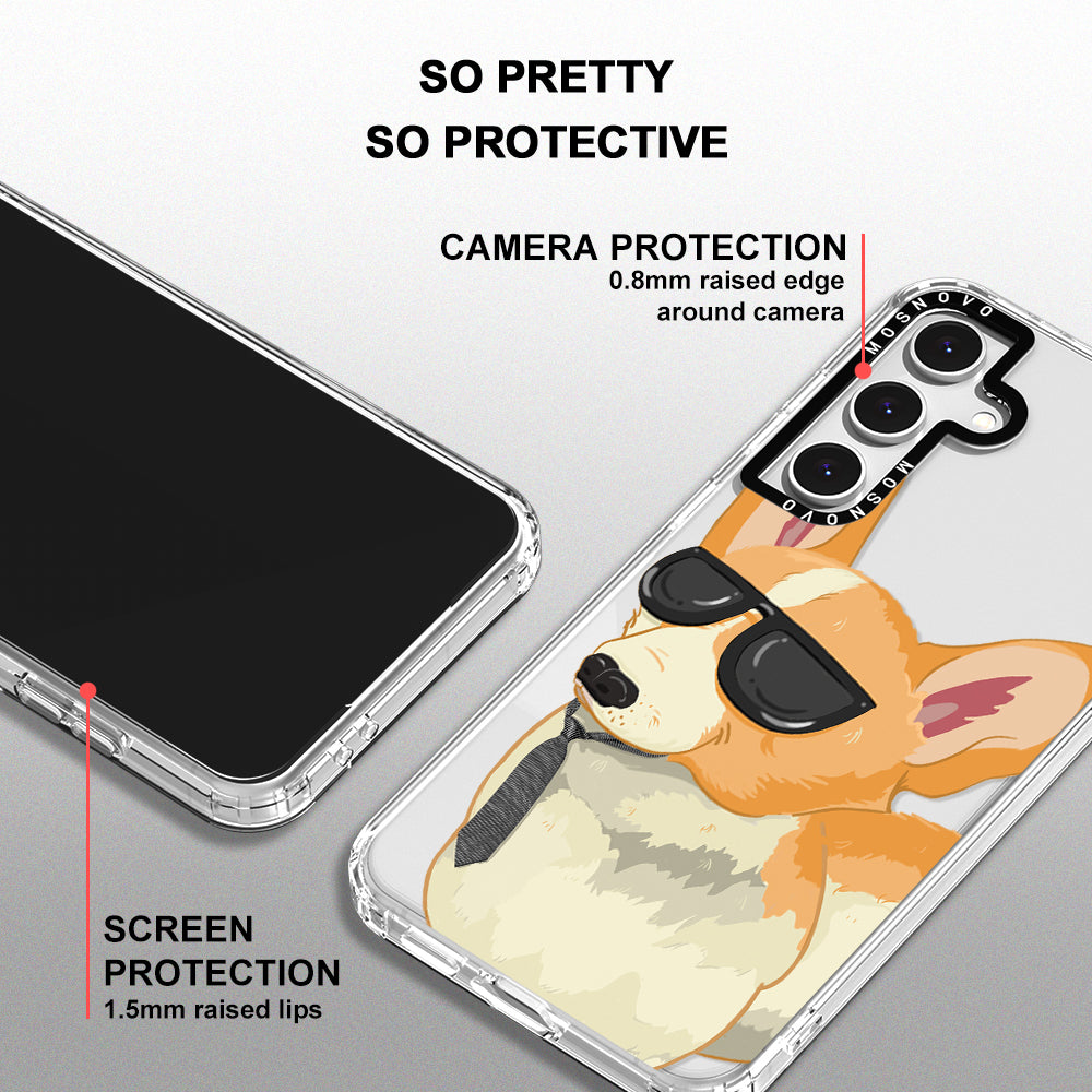 Fluffy Corgi Phone Case - Samsung Galaxy S24 FE Case - MOSNOVO