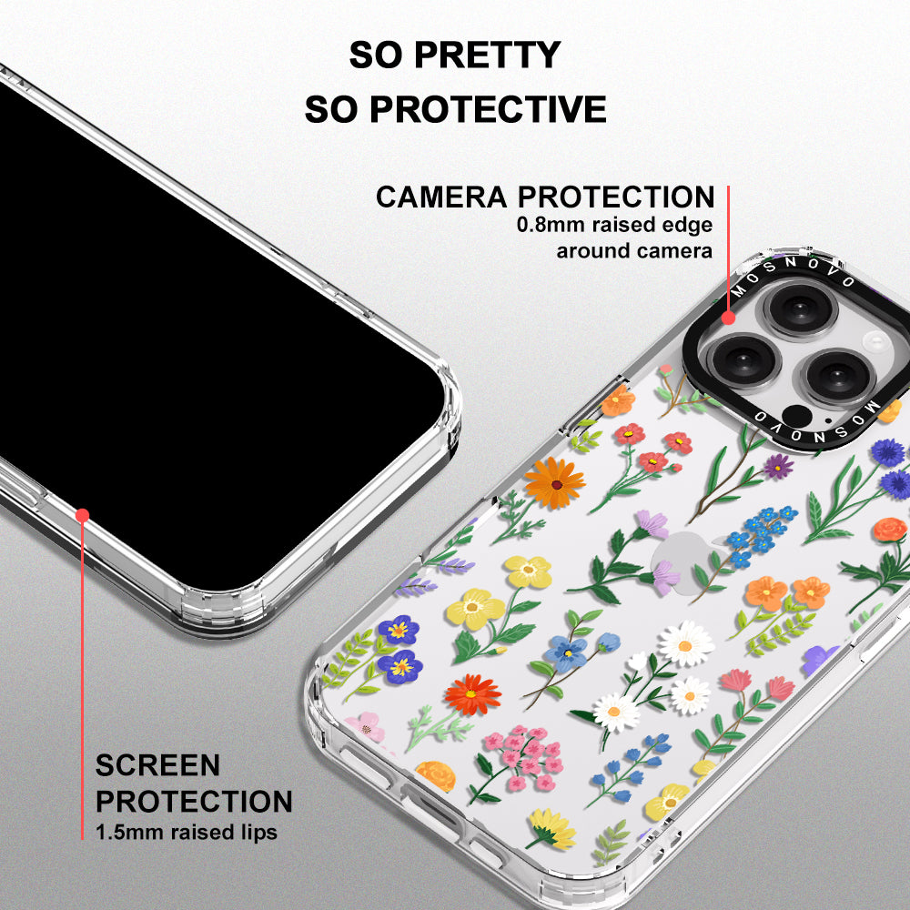 Botanical Floral Phone Case - iPhone 16 Pro Max Case - MOSNOVO