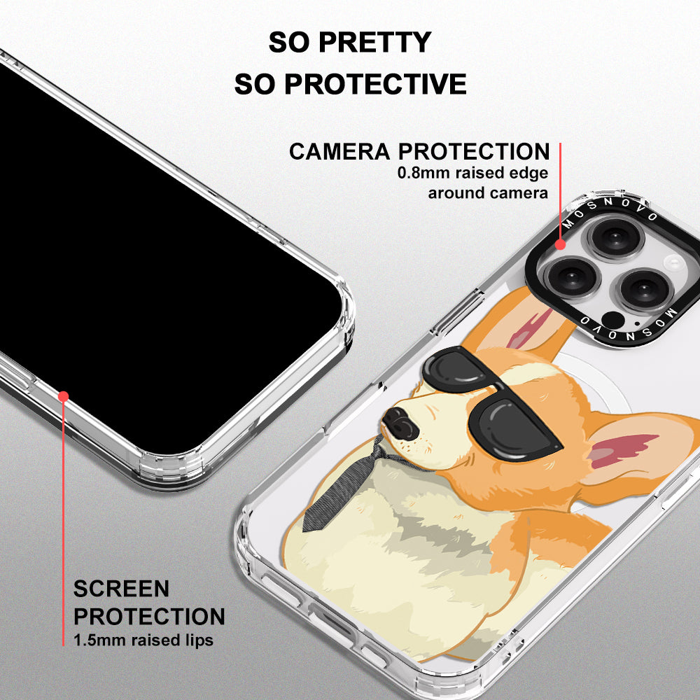 Fluffy Corgi Phone Case - iPhone 16 Pro Max Case - MOSNOVO