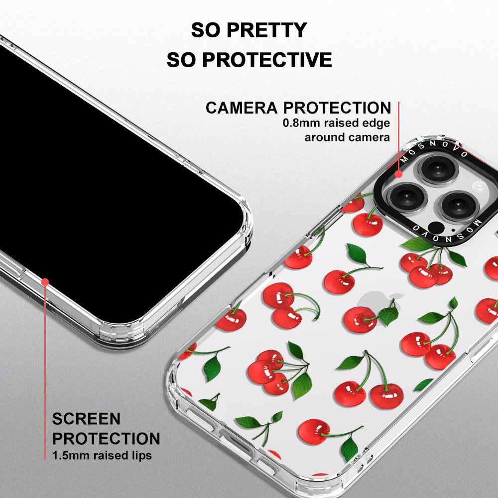 Poppy Cherry Phone Case - iPhone 16 Pro Max Case - MOSNOVO