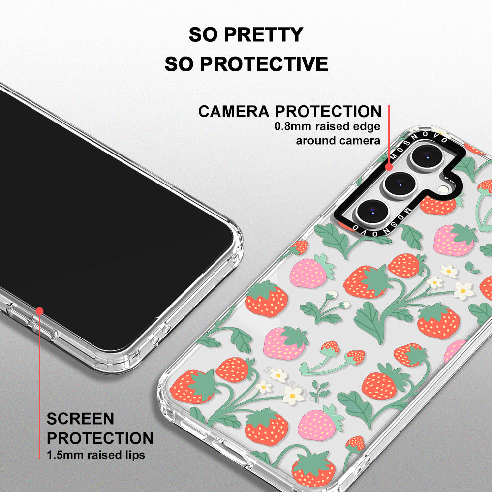 Cute Strawberry Phone Case - Samsung Galaxy S24 FE Case - MOSNOVO