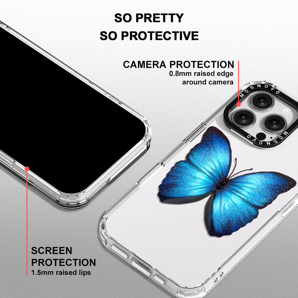 Shimmering Butterfly Phone Case - iPhone 16 Pro Max Case - MOSNOVO