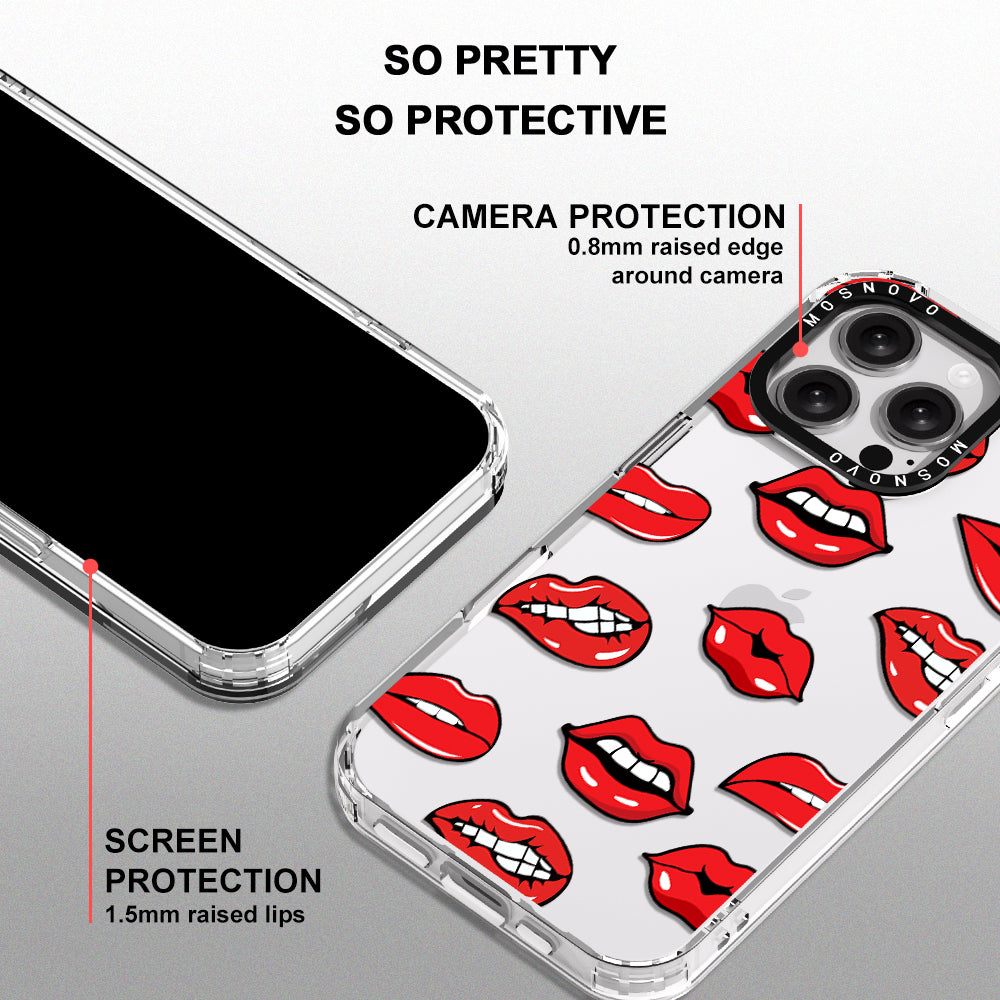 Hot Lips Phone Case - iPhone 16 Pro Max Case - MOSNOVO