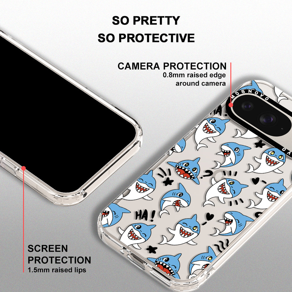 Cute Sharks Phone Case - Google Pixel 9 Case