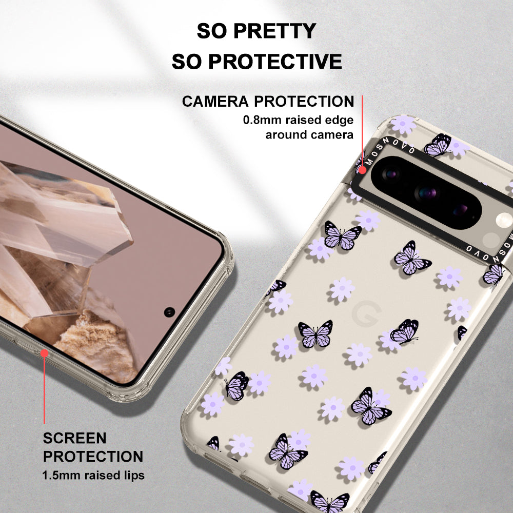 Lilac Butterfly Phone Case - Google Pixel 8 Pro Case