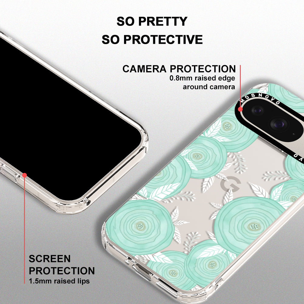 Mint Flower Phone Case - Google Pixel 9 Case