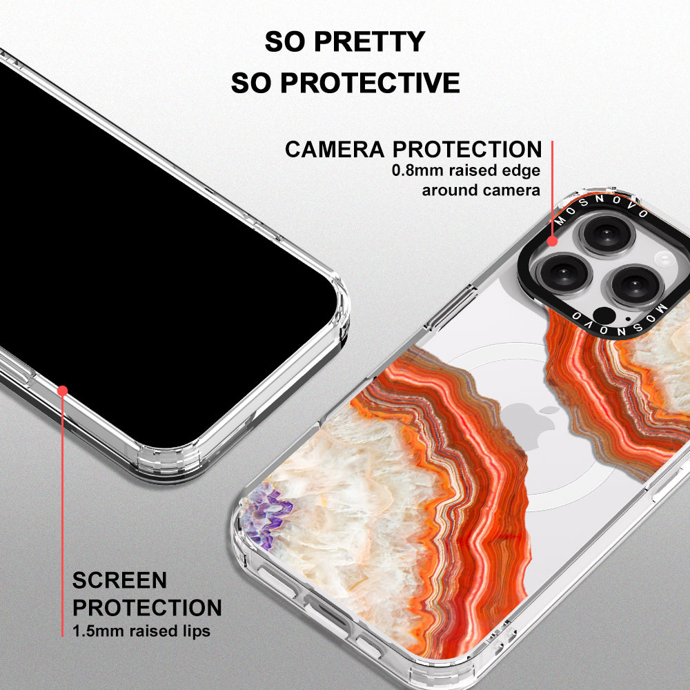 Agate Red Phone Case - iPhone 16 Pro Max Case - MOSNOVO