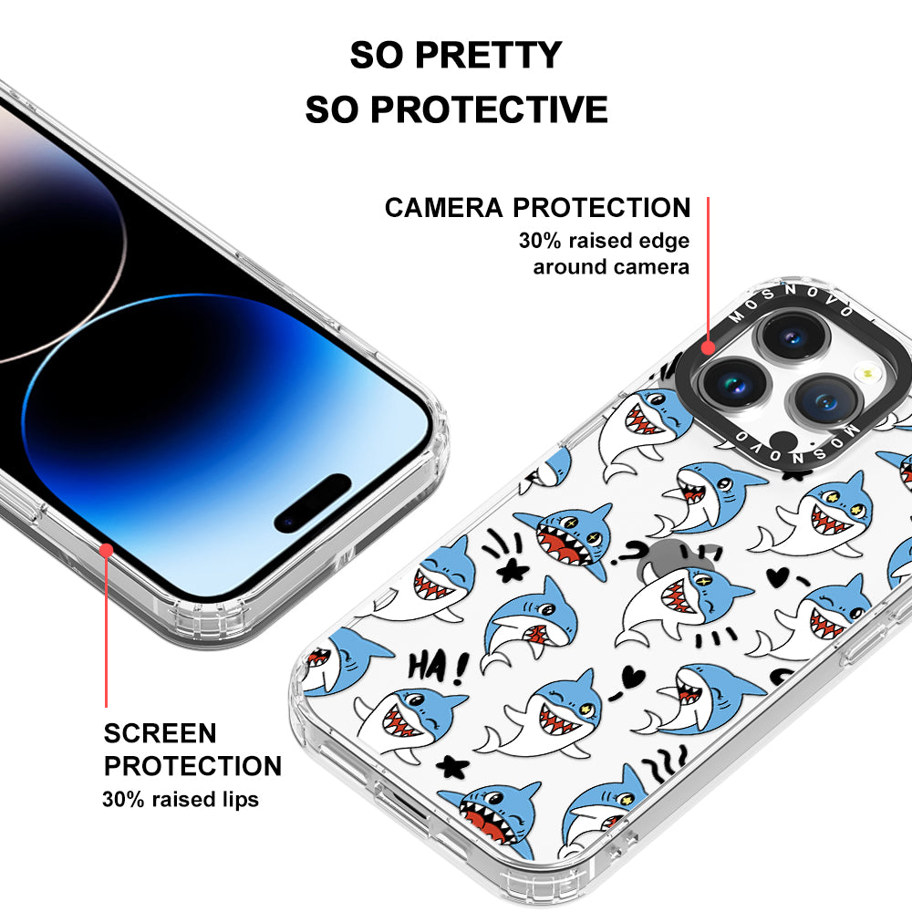 Cute Sharks Phone Case - iPhone 14 Pro Max Case