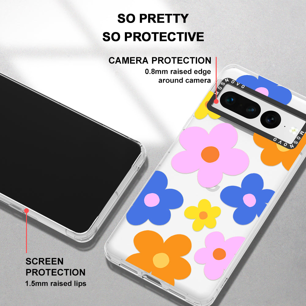 60's Groovy Flower Phone Case - Google Pixel 7 Pro Case