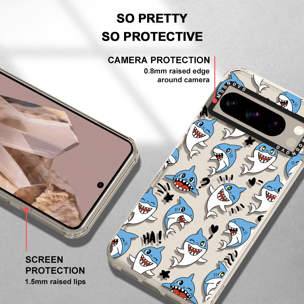 Cute Sharks Phone Case - Google Pixel 8 Pro Case