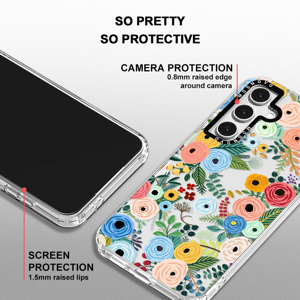 Pastel Perfection Flower Phone Case - Samsung Galaxy S24 FE Case - MOSNOVO