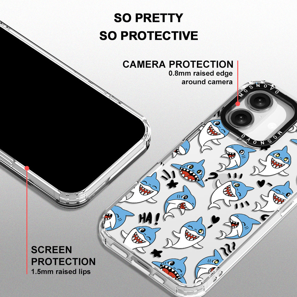 Cute Sharks Phone Case - iPhone 16 Case