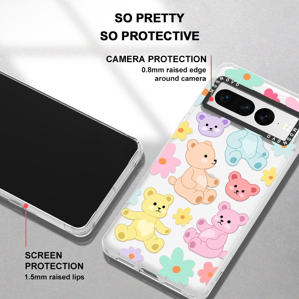 Cute Teddy Bear Phone Case - Google Pixel 7 Pro Case